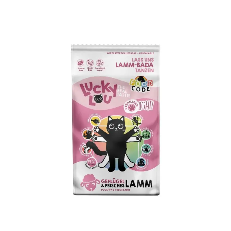 Φωτογραφία προϊόντος: Lucky Lou Food Code Light - Steril. Πουλερικά & Φρέσκο Αρνί 750 gr