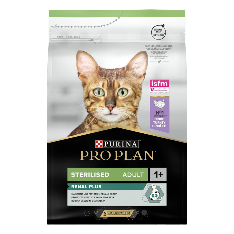 Φωτογραφία προϊόντος: Purina ProPlan Purina Pro Plan Sterilised Renal Plus Cat Γαλοπούλα 3kg