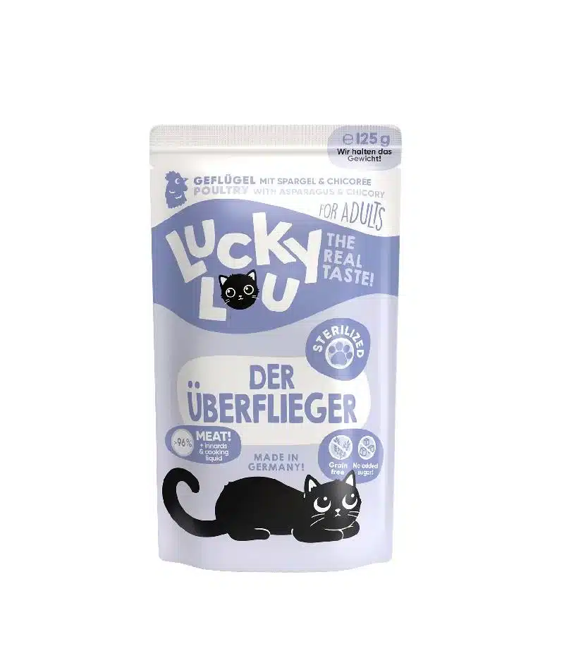 Φωτογραφία προϊόντος: Lucky Lou LifeStage Adult Sterilized Πουλερικά (με Σπαράγγι & Κιχώριο) 125gr