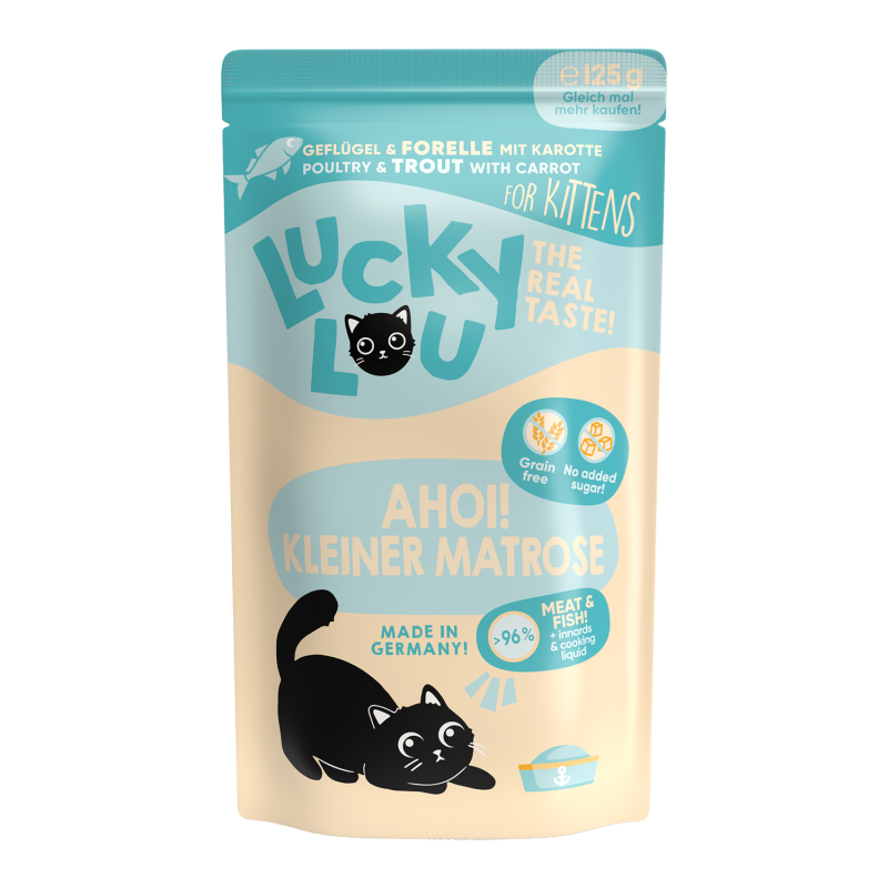 Φωτογραφία προϊόντος: Lucky Lou LifeStage Kitten Πουλερικά & Πέστροφα Φακ. 125 gr