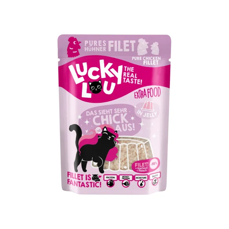 Φωτογραφία προϊόντος: Lucky Lou ExtraFood Jelly Φιλέτο Κοτόπουλου Φακελάκι 70gr