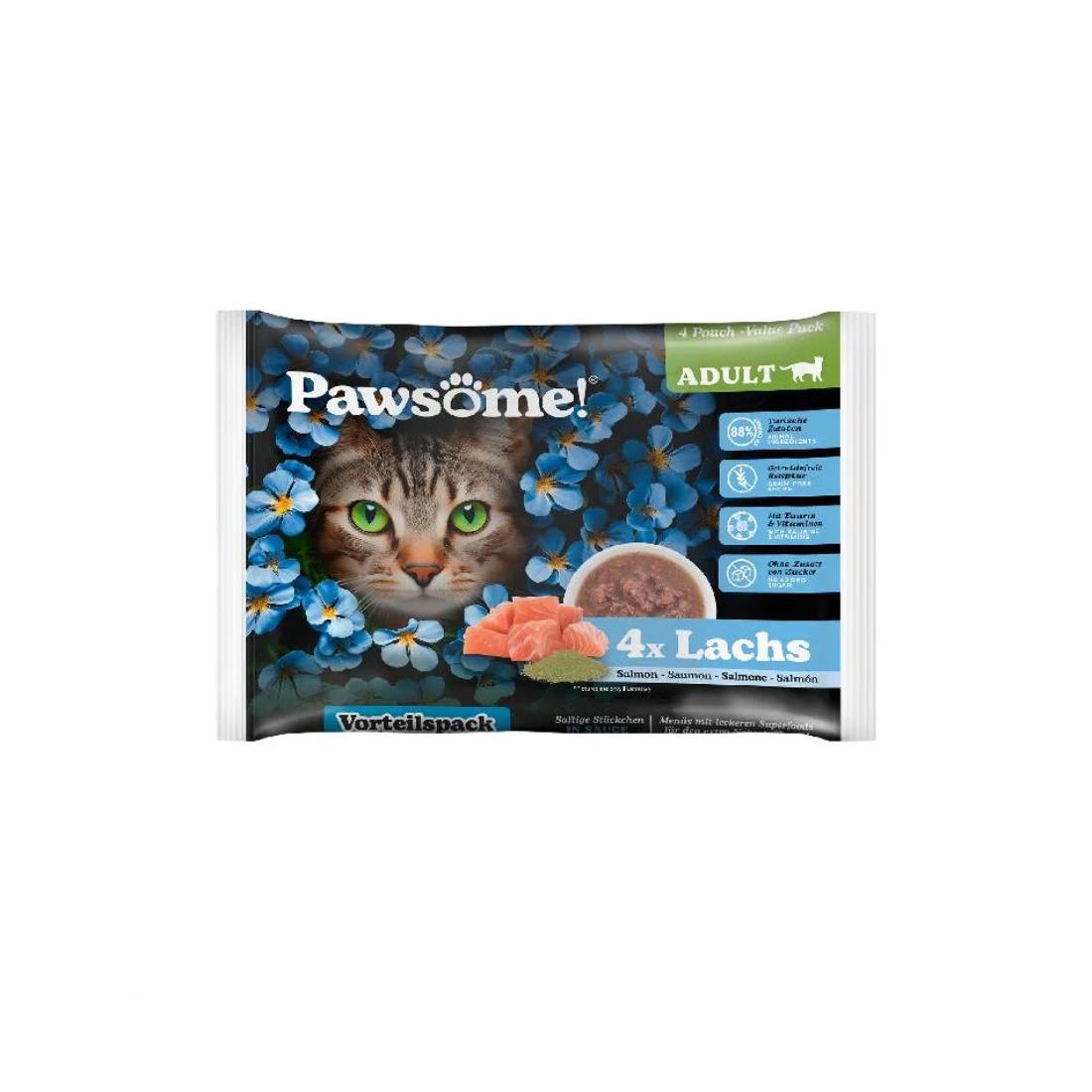 Φωτογραφία προϊόντος: PAWSOME Adult Σολομός FlowPack (4 Τεμ) Φακ. 85 gr