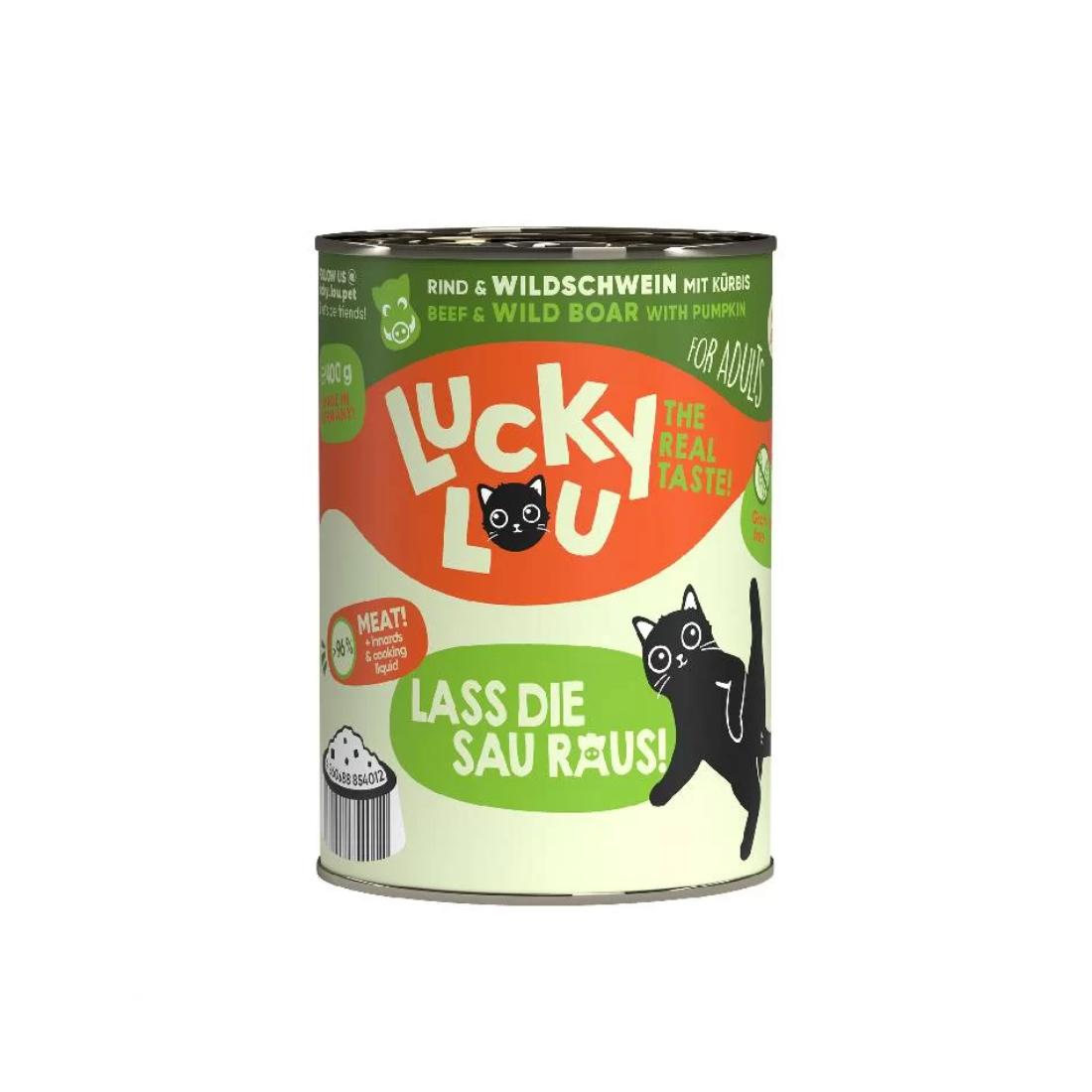 Φωτογραφία προϊόντος: Lucky Lou LifeStage Adult Βοδινό & Αγριογούρουνο (με Κολοκύθα) 400gr
