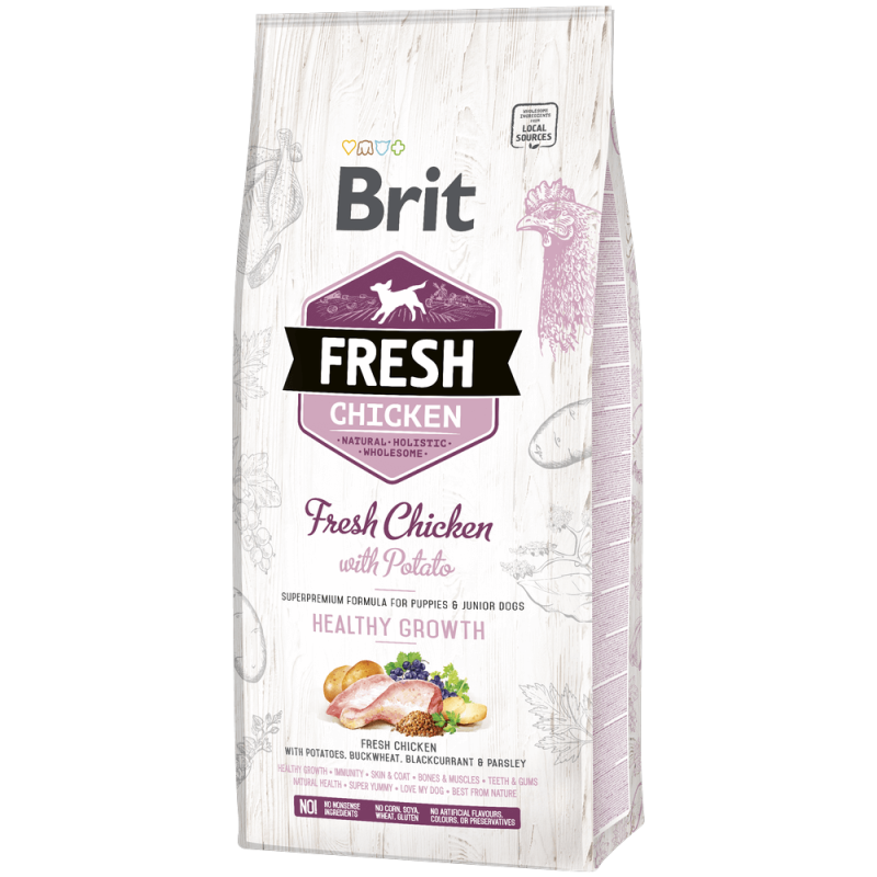 Φωτογραφία προϊόντος: Brit Fresh Chicken Junior Healthy Growth 12kg