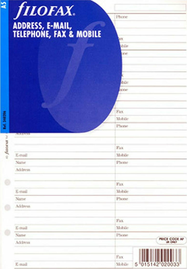 Φωτογραφία προϊόντος: FILOFAX 20 ΑΝΤΑΛΛΑΚΤΙΚΕΣ ΚΟΛΛΕΣ A5 ΡΙΓΕ ΓΙΑ ΣΤΟΙΧΕΙΑ ΕΠΑΦΩΝ