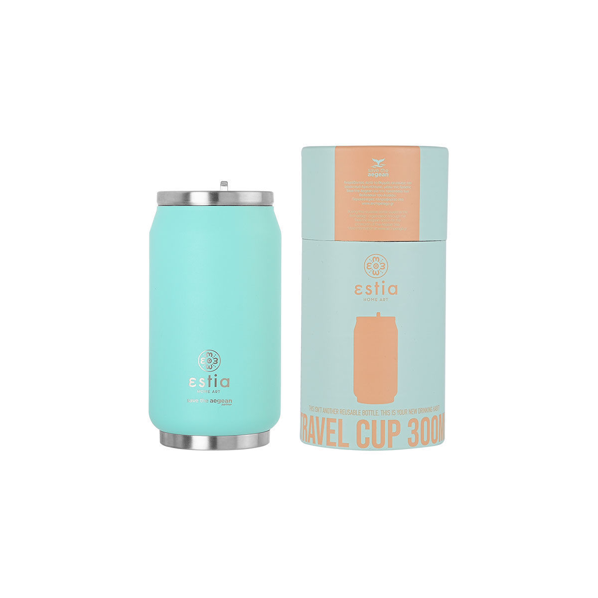 Φωτογραφία προϊόντος: ESTIA HOME ΘΕΡΜΟΣ TRAVEL CUP SAVE THE AEGEAN 300ml BERMUDA GREEN