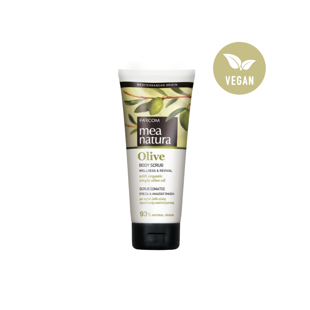 Φωτογραφία προϊόντος: ΟΕΜ Mea Natura Olive Body Scrub για Ευεξία + Αναζωογόνηση 200ml