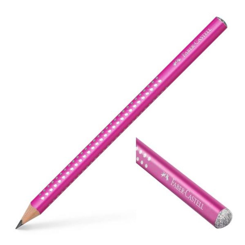 Φωτογραφία προϊόντος: Μολύβι faber castell Grip jumbo sparkle ροζ