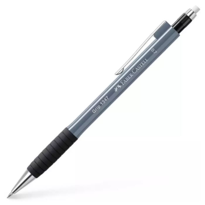 Φωτογραφία προϊόντος: Faber Castell – Μηχανικό Μολύβι Grip Με Γόμα, 0.7mm Stone Grey