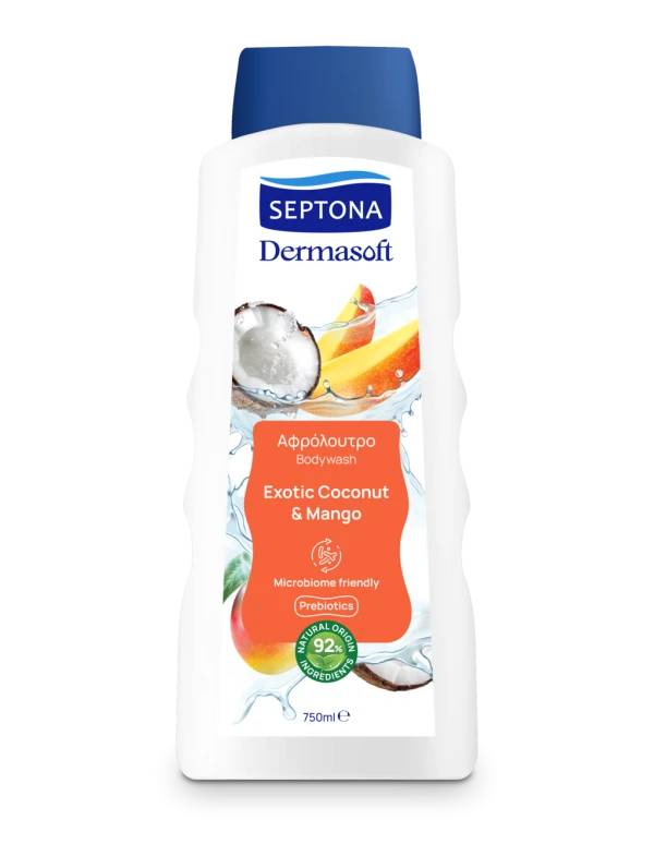 Φωτογραφία προϊόντος: Septona Dermasoft Αφρόλουτρο Exotic Coconut & Mango 750ml