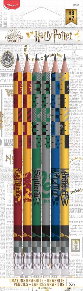 Φωτογραφία προϊόντος: ΣΕΤ 6 ΜΟΛΥΒΙΑ HB MAPED HARRY POTTER
