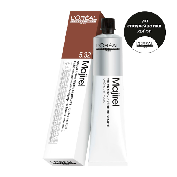 Φωτογραφία προϊόντος: L'Oréal Professionnel Majirel Μόνιμη Βαφή Μαλλιών 50ml - 5.32 Καστανό Ανοιχτό Ντορέ Ιριζέ