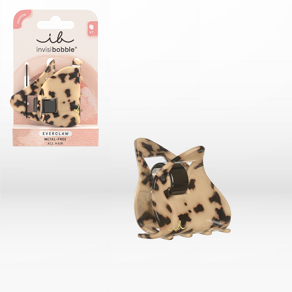 Φωτογραφία προϊόντος: Invisibobble Everclaw Leo Love Claw Κλιπ Λεοπάρ Ισχυρό Κράτημα Χωρίς Μέταλλο 1τμχ