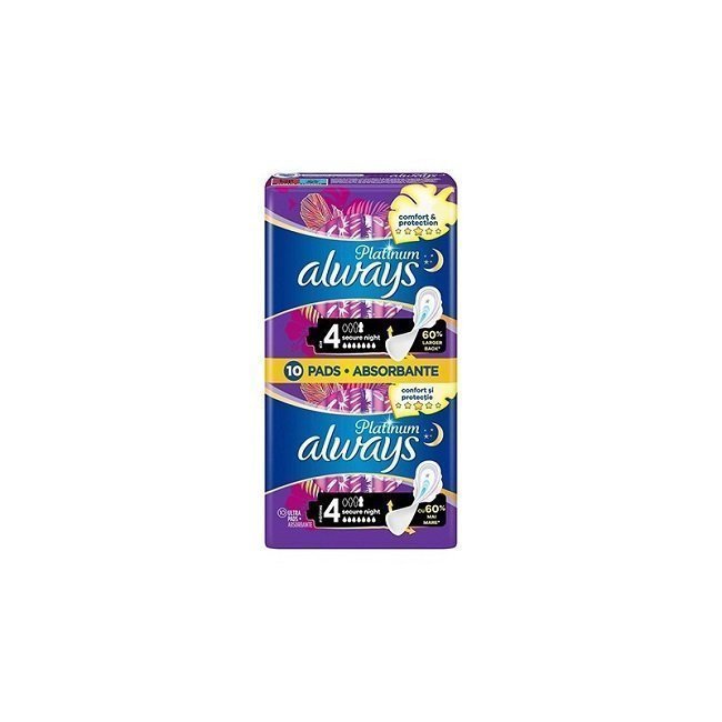 Φωτογραφία προϊόντος: Always Σερβίετες Platinum Secure Night Ultra Size 4 - 10τμχ