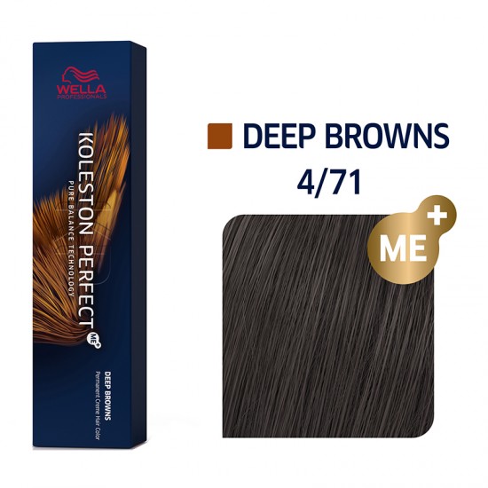 Φωτογραφία προϊόντος: Wella Professionals Koleston Perfect Me+ Rich Natuals 60ml | Απόχρωση 4/71 Καστανό Καφέ Σαντρέ