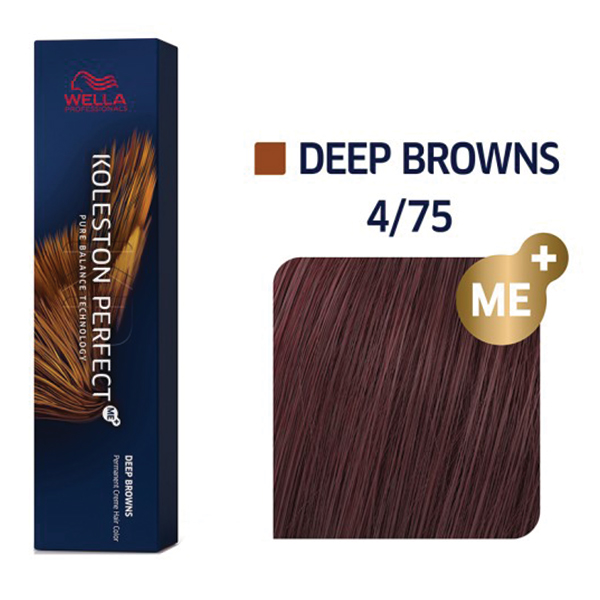 Φωτογραφία προϊόντος: Wella Professionals Koleston Perfect Me+ Rich Naturals 60ml | Απόχρωση 4/75 Καστανό Καφέ Μαονί