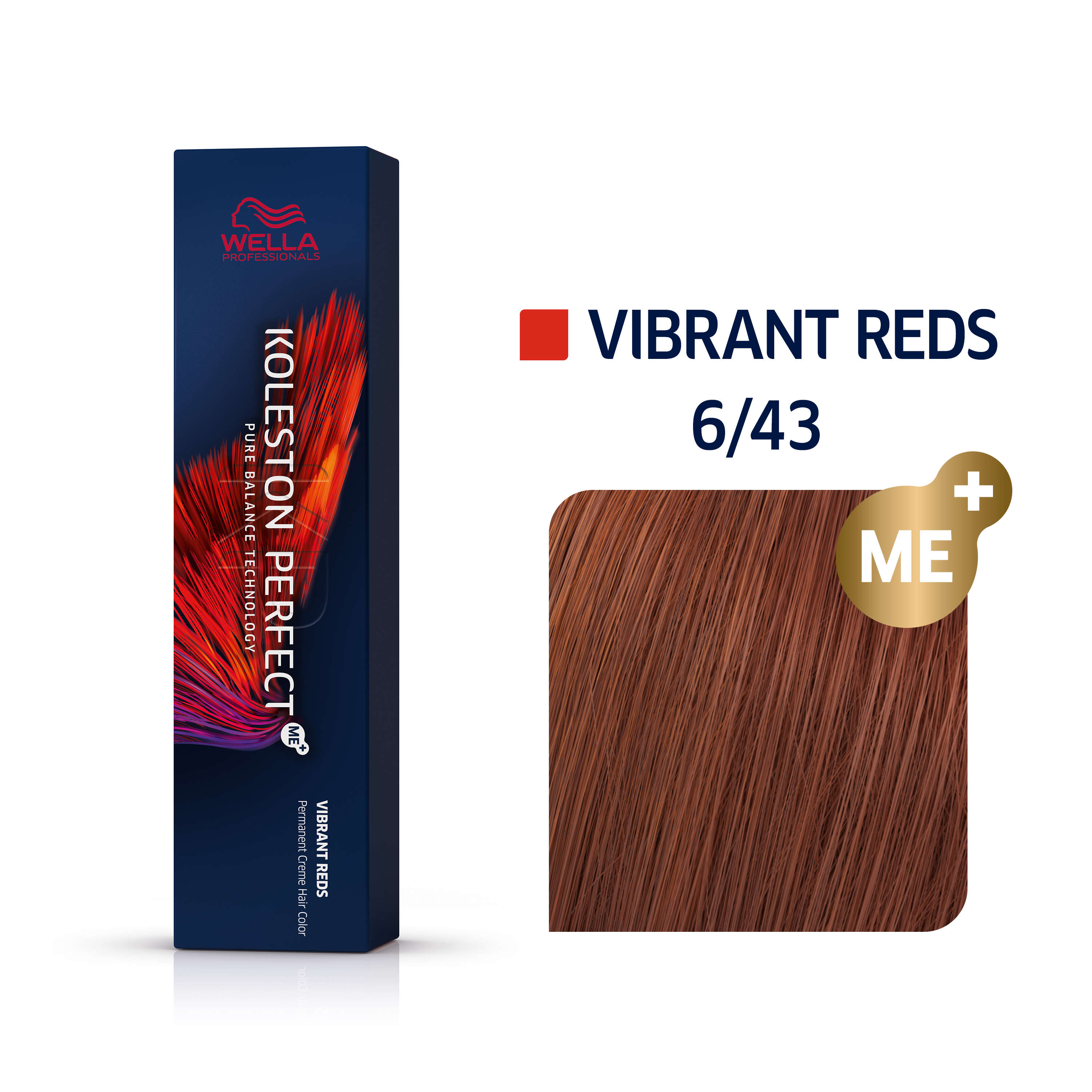 Φωτογραφία προϊόντος: Wella Professionals Koleston Perfect Me+ Vibrant Reds 60ml | Απόχρωση 6/43 Ξανθό Σκούρο Κόκκινο Χρυσό