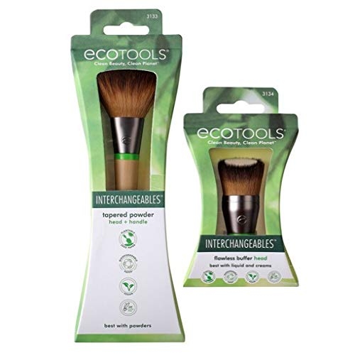 Φωτογραφία προϊόντος: EcoTools EcoTools Tapered Powder Interchangeables Make-Up Brush και Flawless Buffer Head