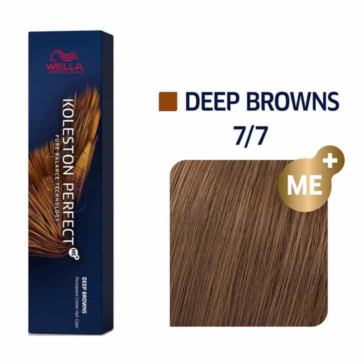 Φωτογραφία προϊόντος: Wella Professionals Koleston Perfect Me+ Deep Browns 60ml | Απόχρωση 7/7 Ξανθό Καφέ