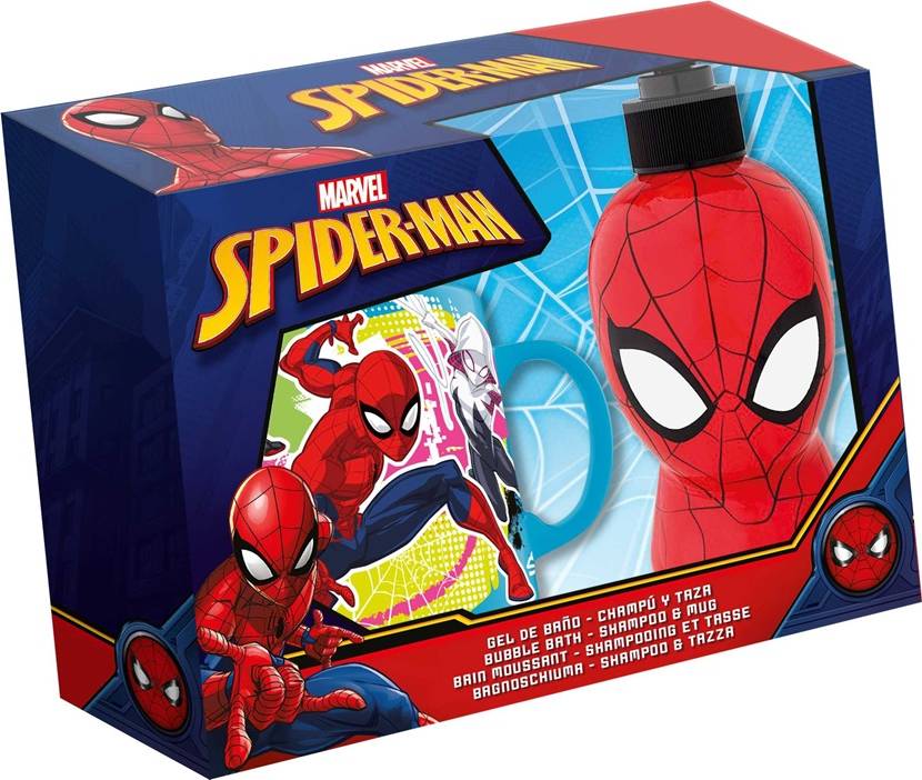 Φωτογραφία προϊόντος: Marvel Spiderman Bath Set Figure & Mug Παιδικό Σετ 2 in 1 Αφρόλουτρο & Σαμπουάν 300ml & Ποτήρι