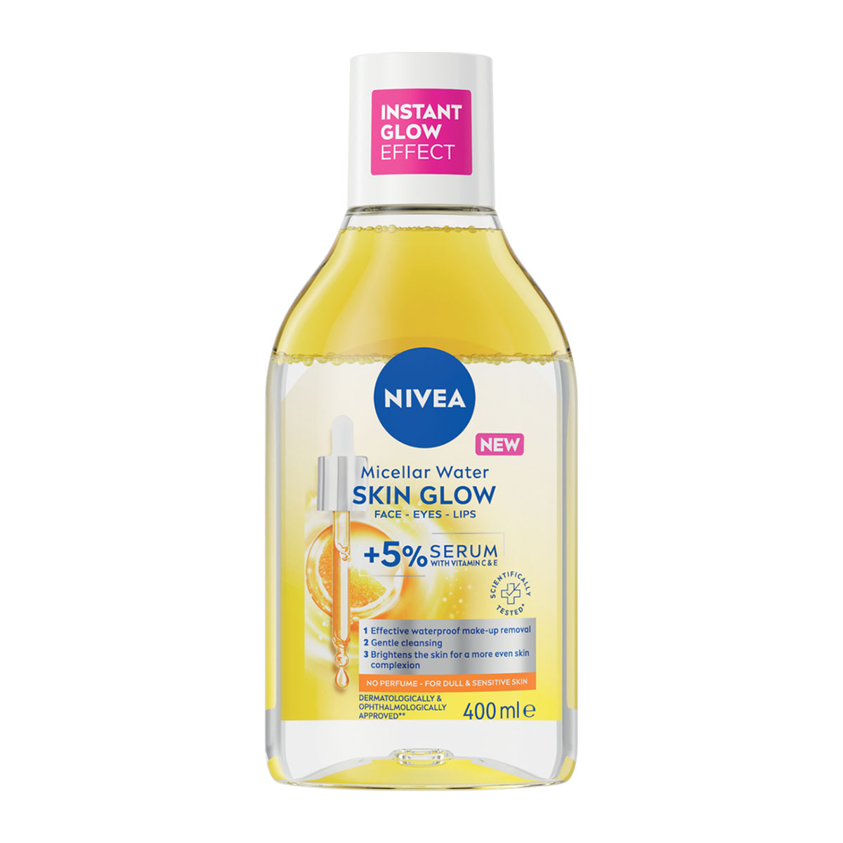 Φωτογραφία προϊόντος: Nivea Micellar Water Skin Glow Infused Serum Νερό Καθαρισμού για Λάμψη 400ml