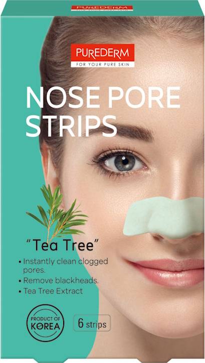 Φωτογραφία προϊόντος: Purederm Nose Pore Strips Ταινίες Καθαρισμού Μύτης Με Τεϊόδεντρο 6τμχ