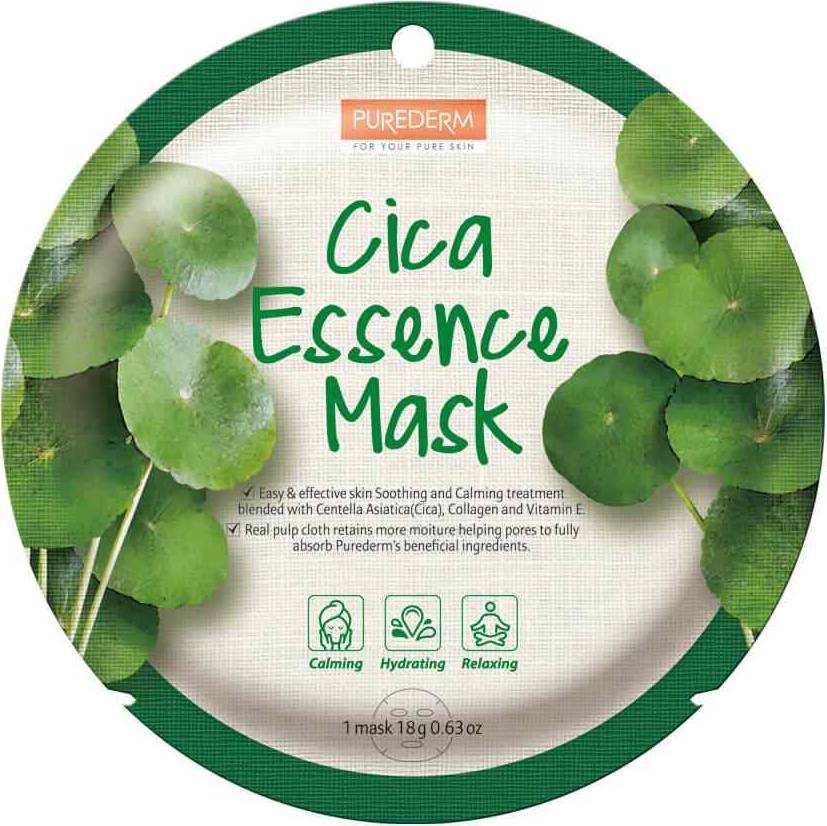 Φωτογραφία προϊόντος: Purederm Cica Essence Mask Sheet Καταπραϋντική Μάσκα Προσώπου με Cica 18g