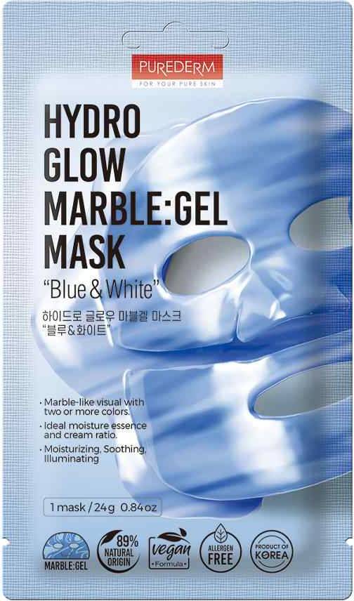 Φωτογραφία προϊόντος: Purederm Hydro Glow Marble Gel Mask Μάσκα Προσώπου Για Ενυδάτωση & Λάμψη 24g