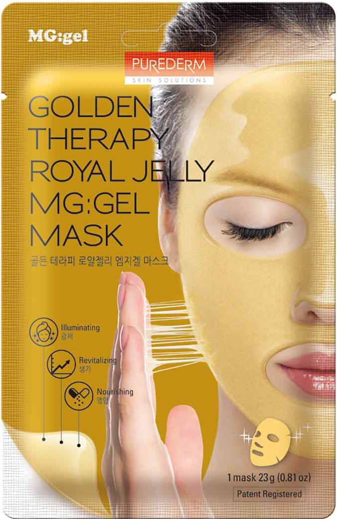 Φωτογραφία προϊόντος: PUREDERM Golden Therapy Royal Jelly MG:Gel Mask Μάσκα Προσώπου 23g