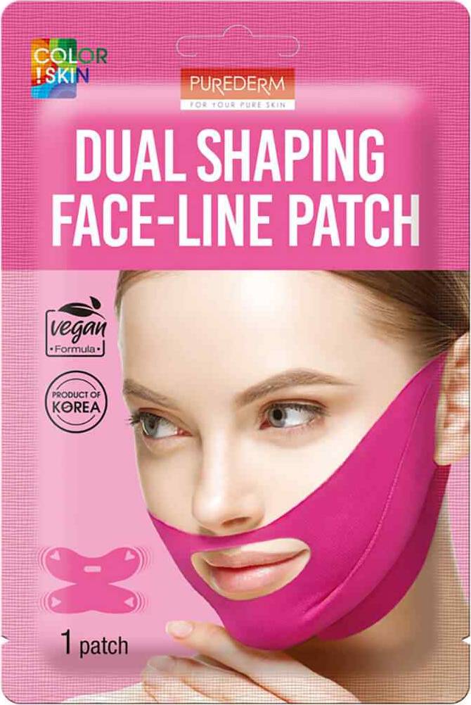 Φωτογραφία προϊόντος: Purederm Dual Shaping Face-Line Patch Μάσκα Ανόρθωσης & Σύσφιξης Πιγουνιού 1τμχ