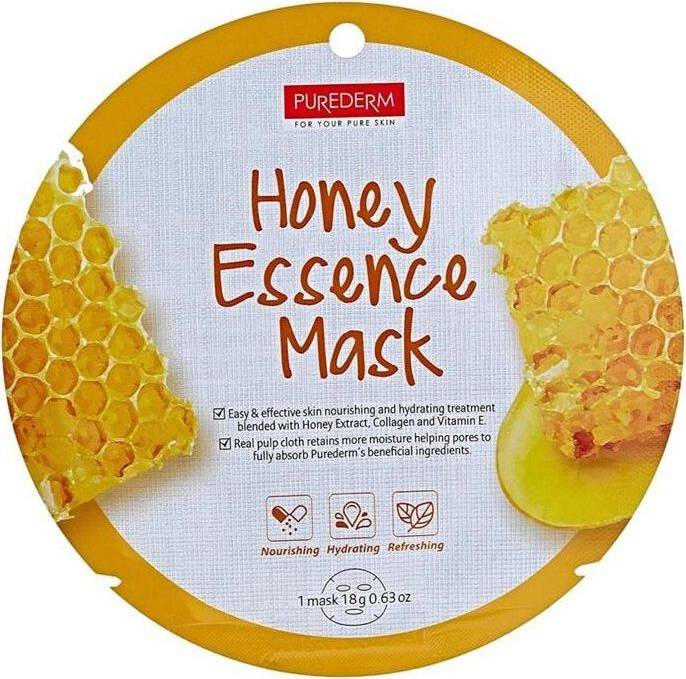 Φωτογραφία προϊόντος: PUREDERM Honey Collagen Mask Sheet Μάσκα Προσώπου Με Μέλι & Κολλαγόνο 18g