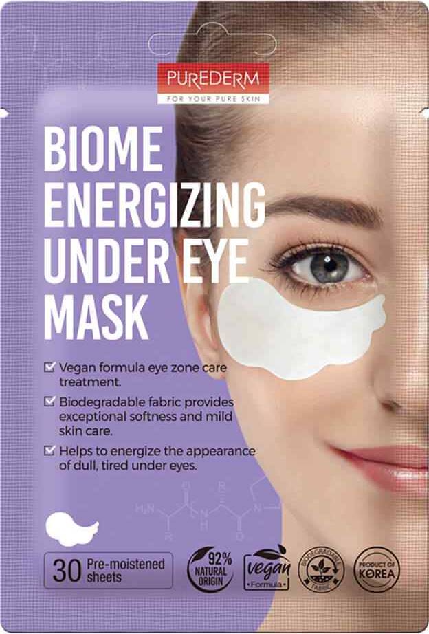 Φωτογραφία προϊόντος: Purederm Biome Energizing Under Eye Mask Vegan Επιθέματα Ματιών με Προβιοτικά (30τμχ)