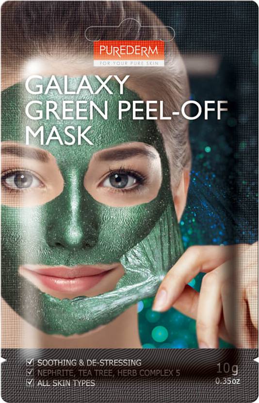 Φωτογραφία προϊόντος: PUREDERM Galaxy Green Diamond Glow Nephrite Peel-Off Mask Μάσκα Προσώπου Για Λάμψη 10g