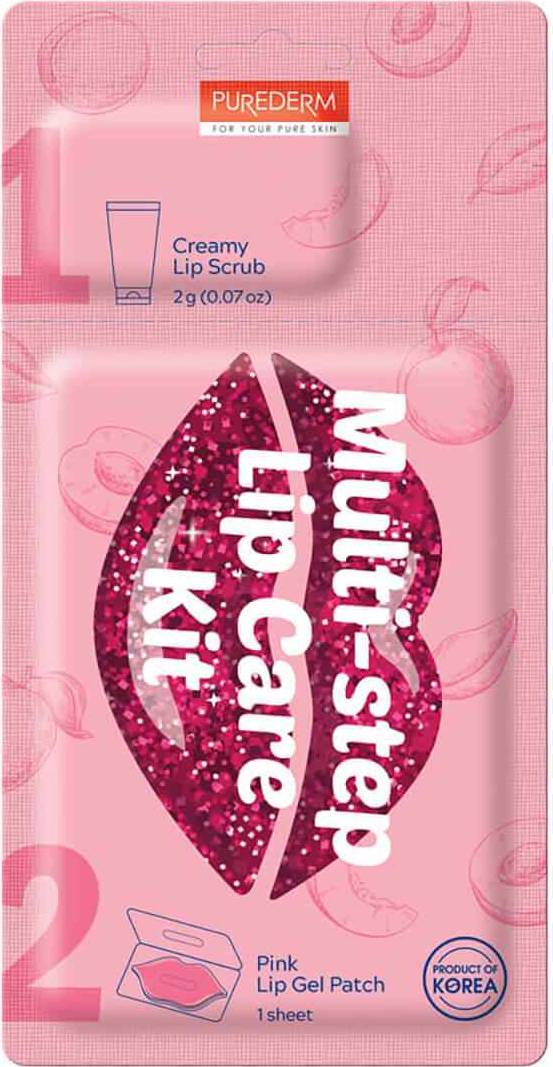 Φωτογραφία προϊόντος: Purederm Multi-Step Lip Care Kit Σετ Περιποίησης Χειλιών Scrub & Μάσκα 5.2g
