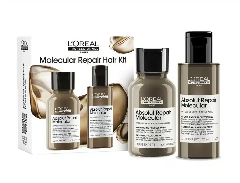 Φωτογραφία προϊόντος: L'Oreal Professionel L'Oreal Professionnel Absolut Repair Molecular Mini Duo Kit (Shampoo 100ml + Rinse Off Serum 75ml)