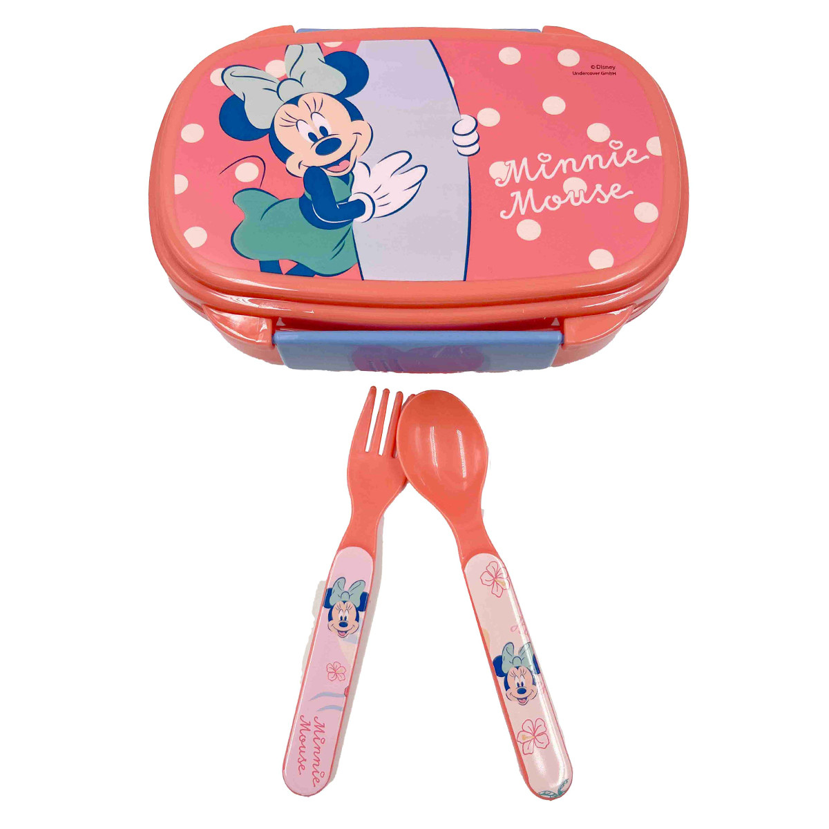 Φωτογραφία προϊόντος: Δοχείου φαγητού Disney Minnie Mouse με κουτάλι και πιρούνι