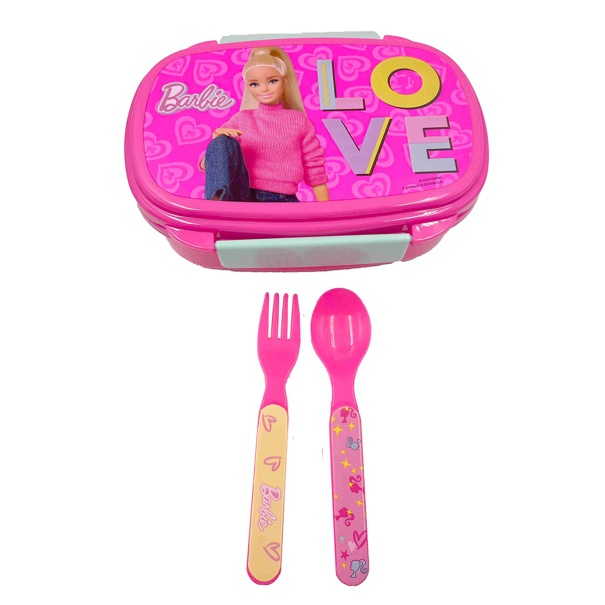 Φωτογραφία προϊόντος: Δοχείου φαγητού Barbie με κουτάλι και πιρούνι