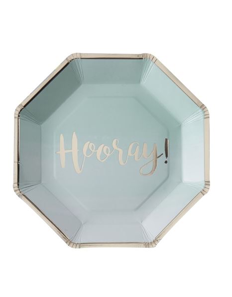 Φωτογραφία προϊόντος: Ginger Ray Πιάτα Χάρτινα ”Mint Green Ombre” 8 τεμάχια