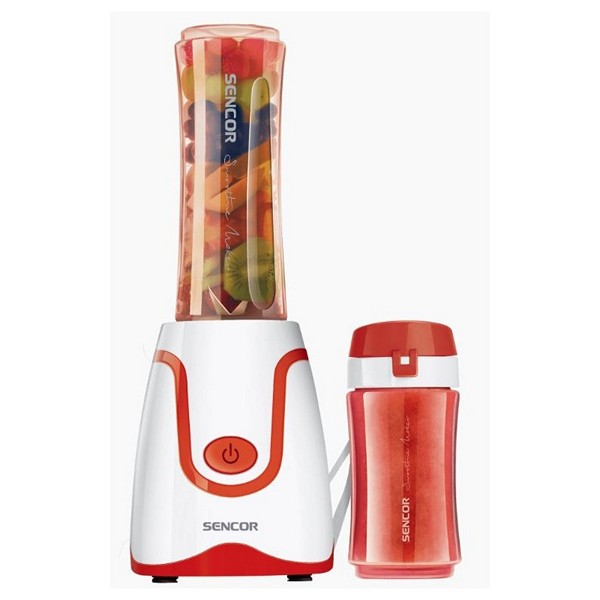 Φωτογραφία προϊόντος: Συσκευή για smoothies με δοχεία 0,3 lt + 0,6 lt Sencor SBL 2214RD Λευκό / Κόκκινο 500W