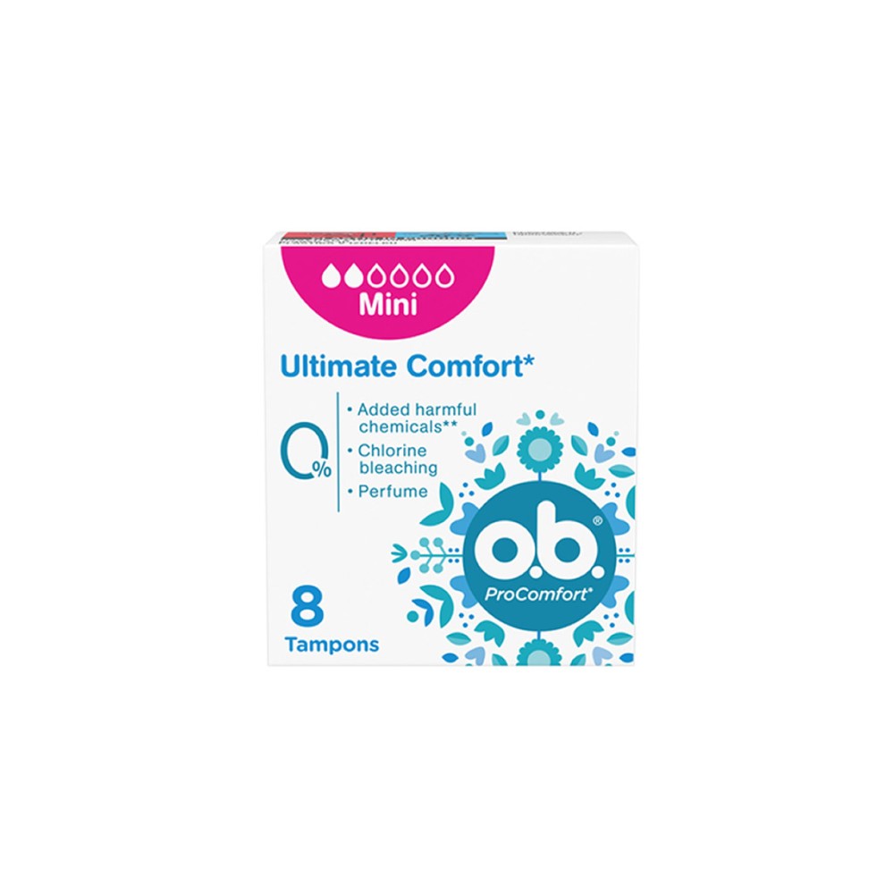 Φωτογραφία προϊόντος: OB ProComfort Mini Ταμπόν Ελαφριάς Ροής 8τεμ