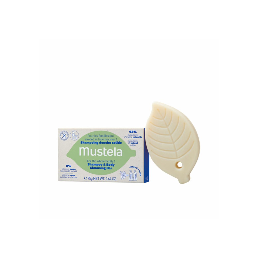 Φωτογραφία προϊόντος: Mustela Shampoo & Body Cleansing Bar Μπάρα Καθαρισμού για Σώμα & Μαλλιά, 75g
