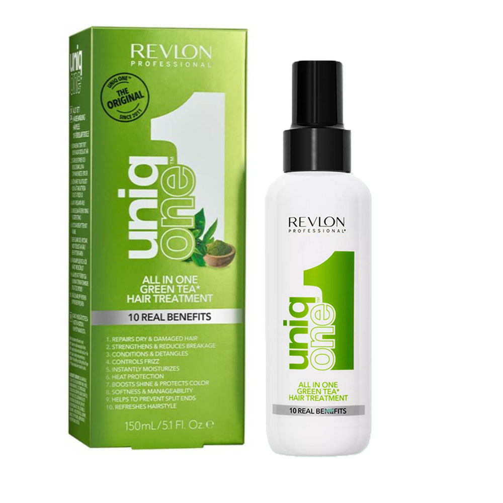 Φωτογραφία προϊόντος: Θεραπεία Μαλλιών Revlon Uniq One Lotion Αναδόμησης All In One Green Tea 150ml
