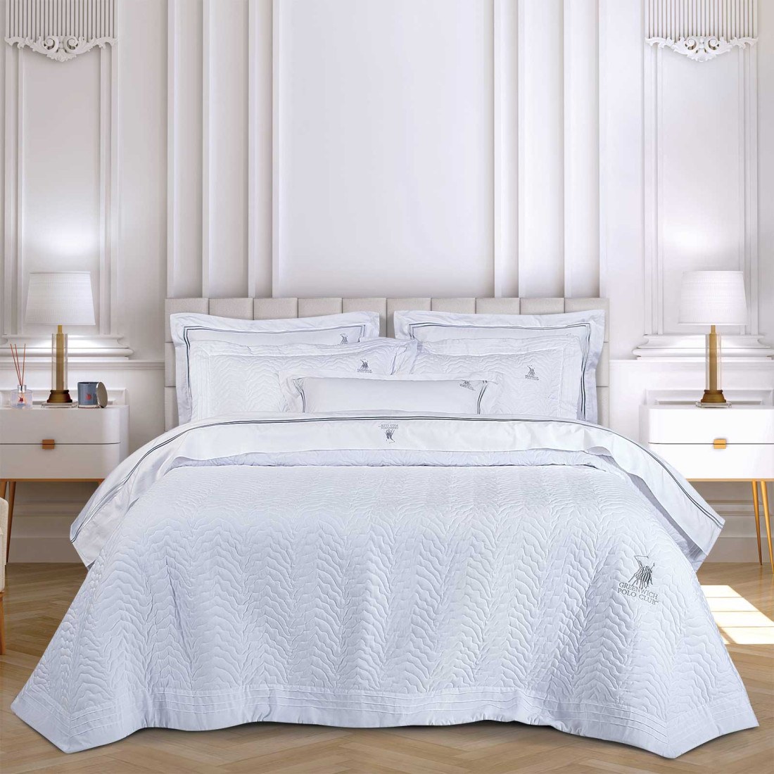 Φωτογραφία προϊόντος: G.P.C. POLO ΚΟΥΒΕΡΛΙ KING SIZE 240x250 CLASSIC 2351 WHITE