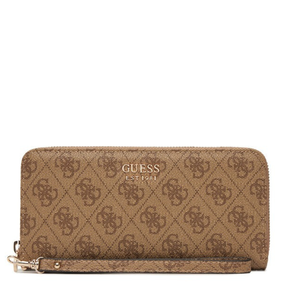 Φωτογραφία προϊόντος: Guess Brenton Slg Large Zip Around Πορτοφόλι Γυναικείο Latte Logo SWLG9648146