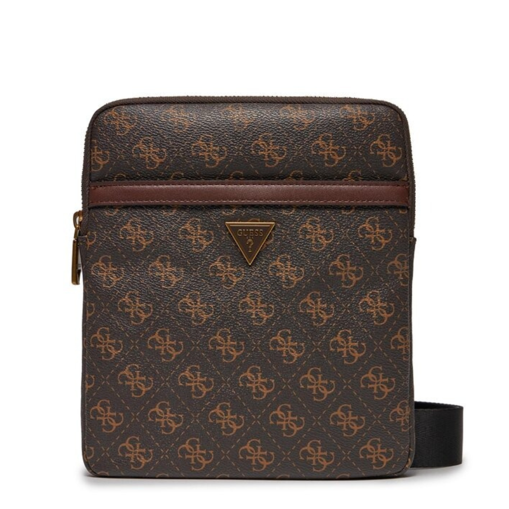 Φωτογραφία προϊόντος: Guess Milano Crossbody Flat Τσάντα Ανδρική Brown/Ochre HMEVZLP2223