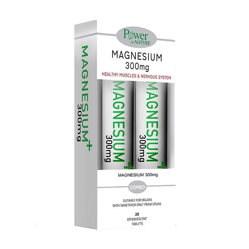 Φωτογραφία προϊόντος: Power Health Set Magnesium 300mg with Vit.B6 20eff.tabs 1+1 Δώρο (2x20 eff.tabs)