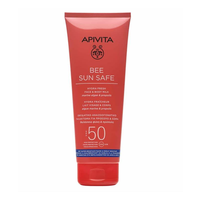 Φωτογραφία προϊόντος: Apivita Bee Sun Safe Ενυδατικό Αντιηλιακό Γαλάκτωμα για Πρόσωπο & Σώμα SPF50 Hydra Fresh Face & Body 200ml