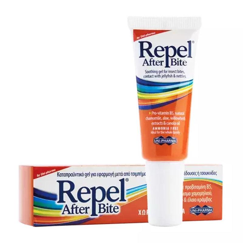 Φωτογραφία προϊόντος: Uni-Pharma Repel After Bite Gel για Μετά το Τσίμπιμα σε Σωληνάριο Κατάλληλο και για Παιδιά 20ml