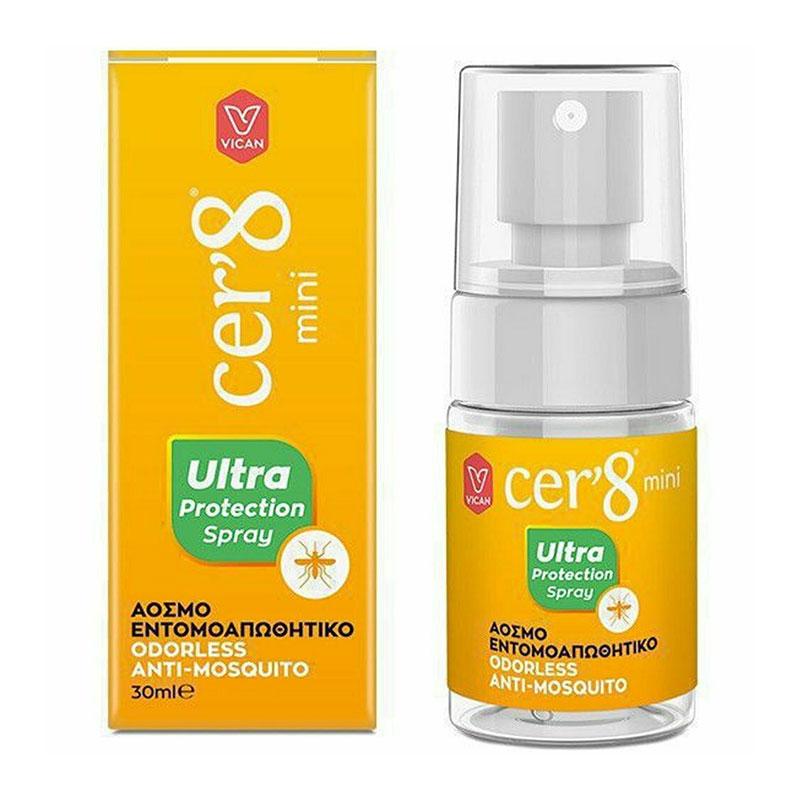 Φωτογραφία προϊόντος: Vican Cer'8 Ultra Protection Mini Spray Άοσμο Εντομοαπωθητικό 30ml