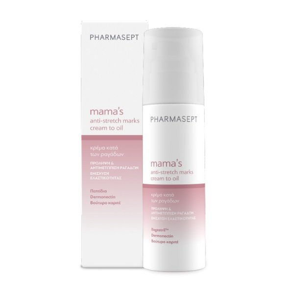 Φωτογραφία προϊόντος: Pharmasept Mama’s Anti-Stretch Marks Cream to Oil Κρέμα κατά των Ραγάδων 150ml